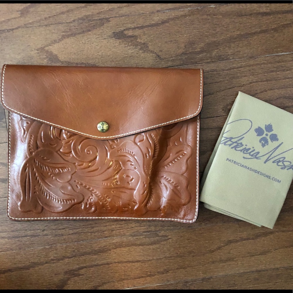 Large Leather Envelope Clutch